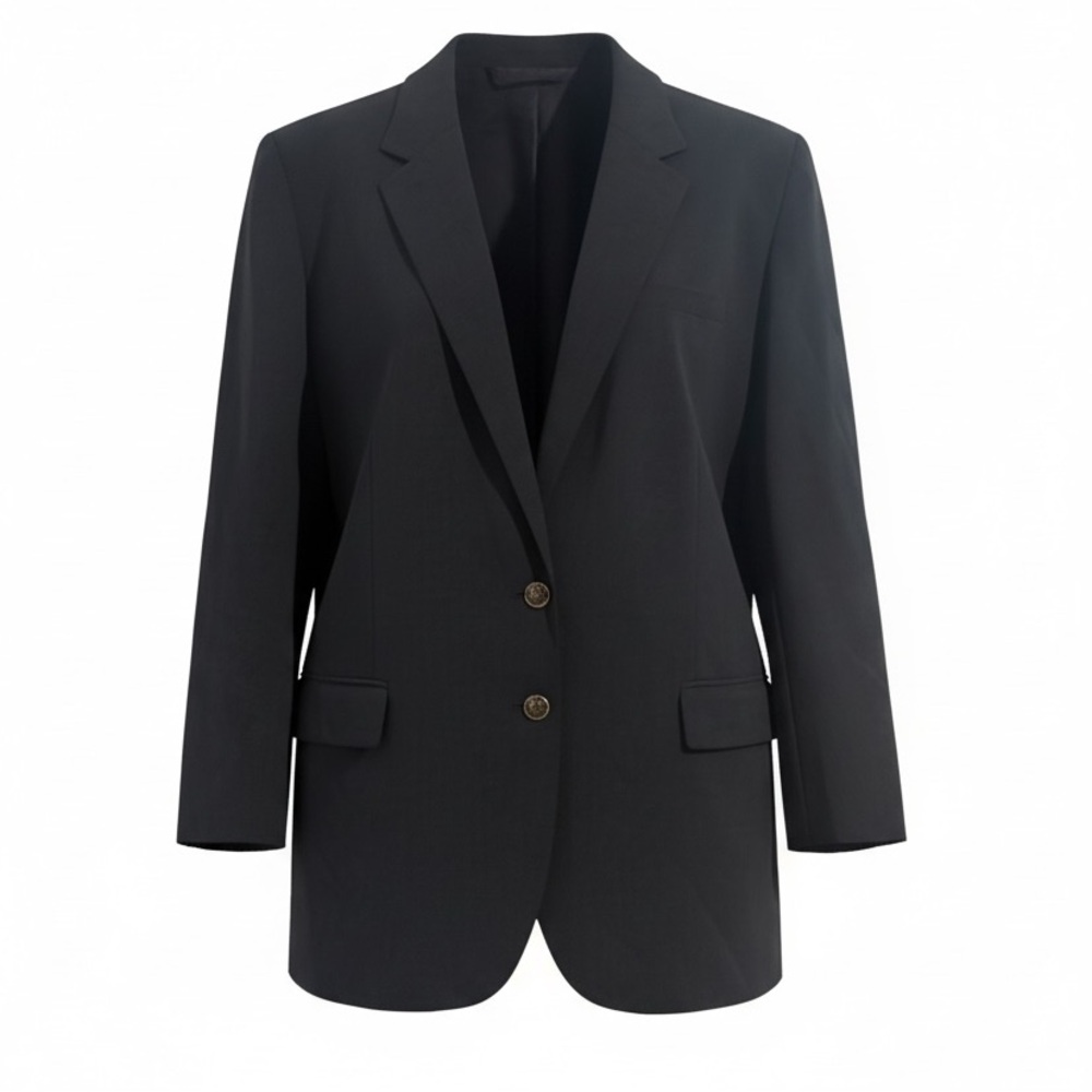 Lauren Ralph Lauren Worsted Wool 2 Button Gray Riding Blazer Size 18W